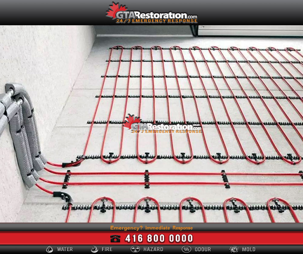 Radiant floor heating system will prevent mold