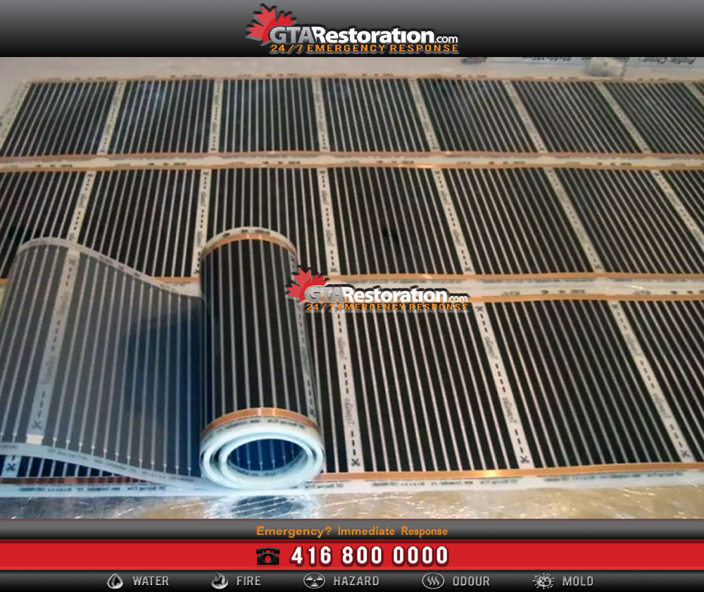 Radiant heating systems to prevent mold