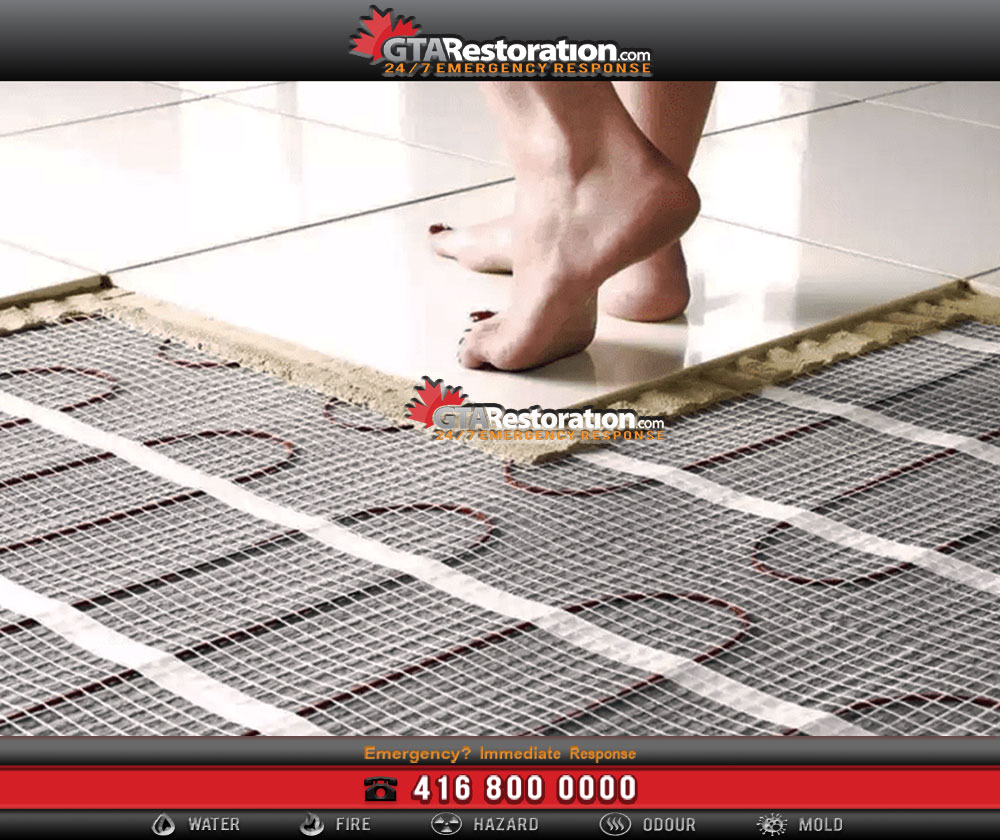 Radiant floor heating systems can prevent bathroom mold
